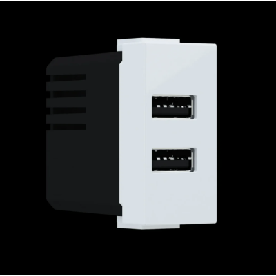 ПРИКЛУЧНИЦА USB 1М 2*USB БЕЛА МОДУС 412821