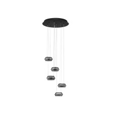 9236103 Висечка светилка JAILYN црна/стакло LED 40W Nova Luce