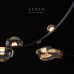 52050 Висечка светилка ORBA LED 7x3W 3000K Еко Кожа и Стакло Luxen 