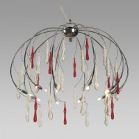 14016 SALYX 10xG4/20W,Chrome/Red Висечка светилка