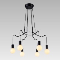 17205 КАСКАДЕ 6хЕ27/Г95/40W,matt black висечка светилка