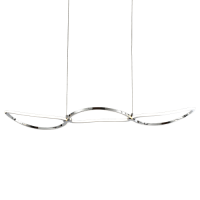 18205 СОННО ЛЕД/32W/3000К,хром/бело висечка светилка