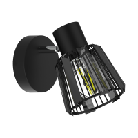 27516 Ѕидна светилка PONTEO 1xE27 мат црн метал и стакло Luxera 