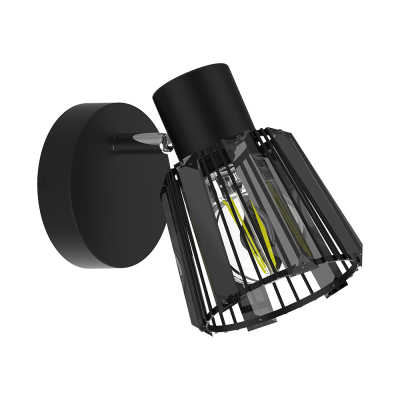 27516 Ѕидна светилка PONTEO 1xE27 мат црн метал и стакло Luxera 27516 Ѕидна светилка PONTEO 1xE27 мат црн метал и стакло Luxera