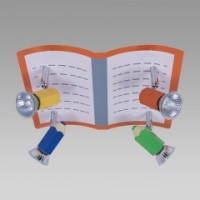 28010 PENCIL 4xGU10/50W Таванска светилка детска