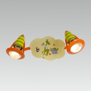 28013  SAFARI 2XE14/40W MULTICOLOR Таванска светилка детска