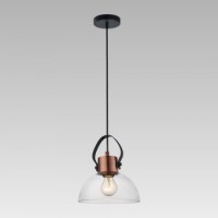 46082 NOVARA 1XE27/60W,D200,BLK/COP/CLEAR Висечка светилка