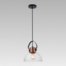 46082 NOVARA 1XE27/60W,D200,BLK/COP/CLEAR Висечка светилка