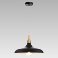 46308 ТРИЕР 1хЕ27/40W,matt black/white висечка светилка