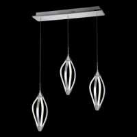 61306 SAKURA 3XLED/13.2W,3000K,CH./WHITE висечка светилка