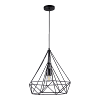 61456 РИАНО 1хЕ27/60W,црно висечка светилка