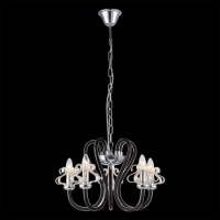 62102 FELIM 5xE14/40W Glass/Black Champagne Висечка светилка