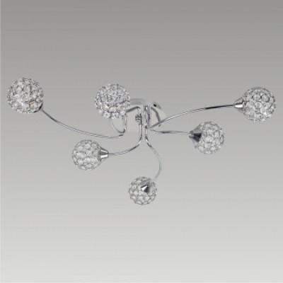 65200 MANON 6XG9/40W,CHROME/CRYSTAL Таванска светилка