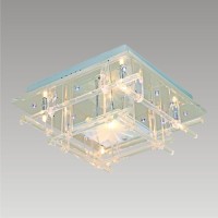 65201 OMICRON 5XG4/20W,28XBLUE LED,CHR,/GLASS Таванска светилка