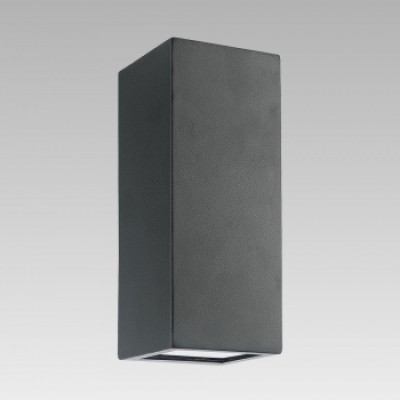 65252 BLOCK 2xLED/3W,IP44, DARK GREY, CLEAR Надворешна ѕидна светилка