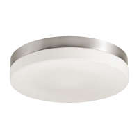 67102 Плафонска светилка PILLS 2xE27 инокс со стакло IP44 Luxera