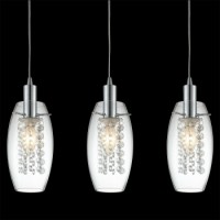 68015 SEMPRE 3xE14/60w,Chrome/Crystal Висечка светилка