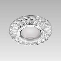 71093 DOWNLIGHT GU10/50W,3W LED CHROME/CLEAR